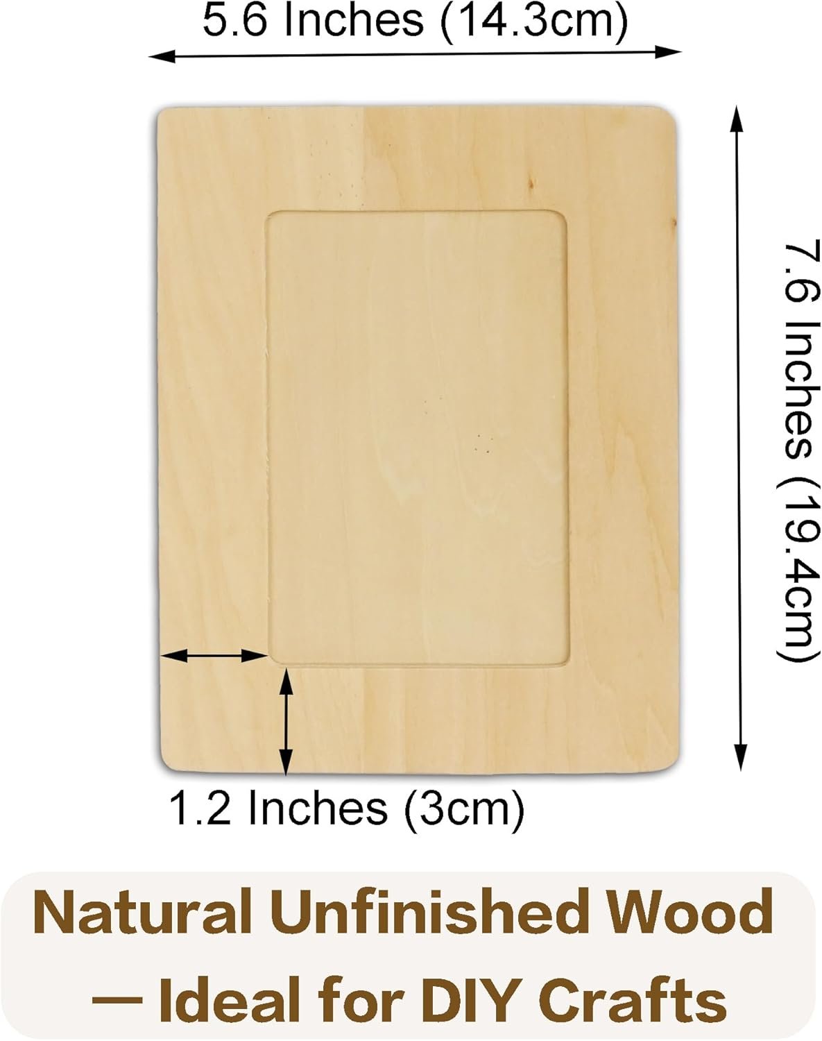 Wooden DIY Photo Frame 4" x 6" Pack of 2 - Image 2